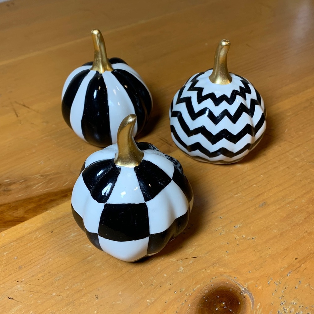 Mackenzie Childs Inspired Set of 3 Mini Pumpkins